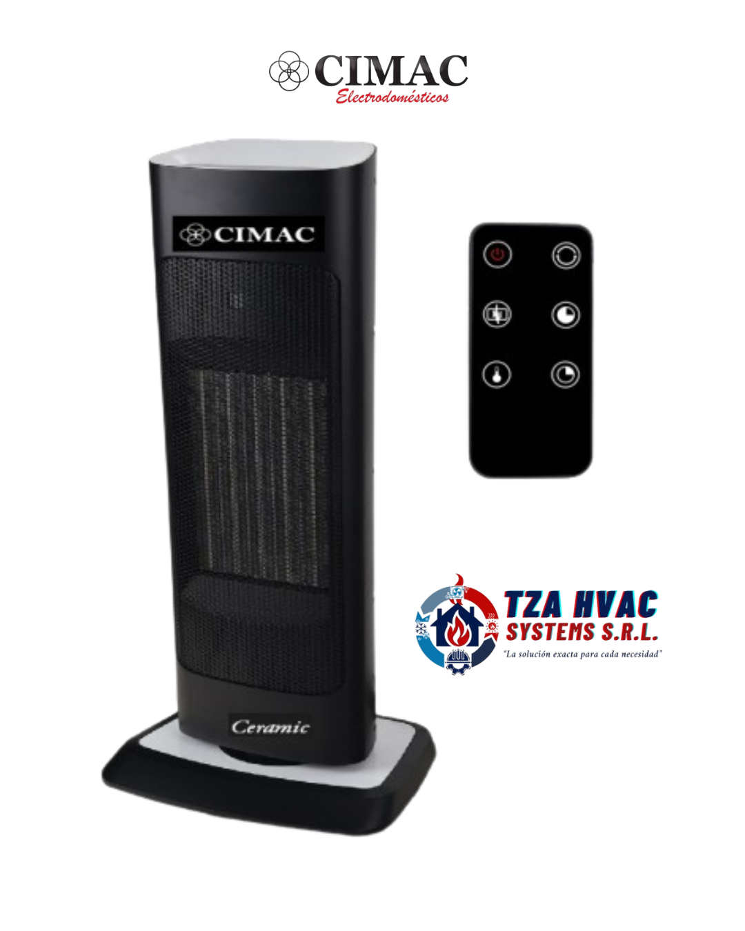 C4 Termoventilador de cerámica giratorio pantalla led Timer - Imagen 1